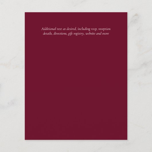 BUDGET Bourgogne Roos Eucalyptus Weddenschap Flyer (Achterkant)