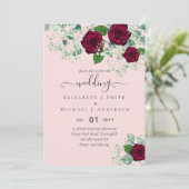 BUDGET Bourgogne Roos Eucalyptus Weddenschap Kaart (Staand voorkant)