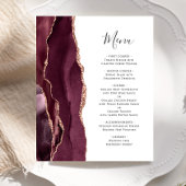 Budget Bourgogne Roos Gold Agate Wedding Menu