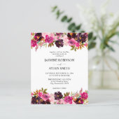 Budget Bourgogne, Roze en Paarse Floral Wedding (Staand voorkant)