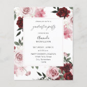 Budget Bourgogne & Roze Floral 6 GraduPartij (Voorkant)