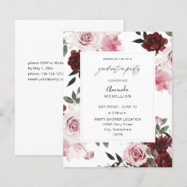 Budget Bourgogne & Roze Floral 6 GraduPartij