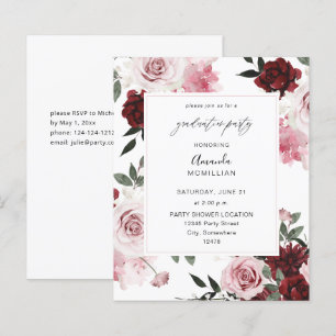Budget Bourgogne & Roze Floral 6 GraduPartij