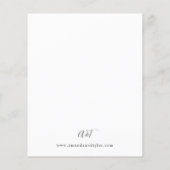 Budget Bourgogne & Roze Floral 8A bruiloft Flyer (Achterkant)