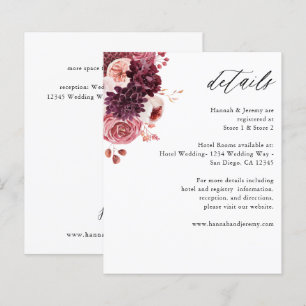 Budget Bourgogne & Roze Floral 8B Boho - Gegevens