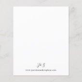 Budget Bourgogne & Roze Floral 8B bruiloft Flyer (Achterkant)