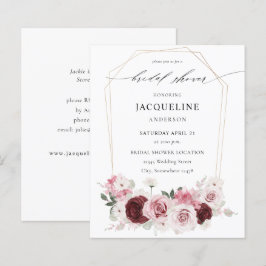 Budget Bourgogne & Roze Floral Ele Vrijgezellenfee