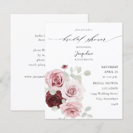 Budget Bourgogne & Roze Floral Ele Vrijgezellenfee