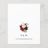 Budget Bourgogne & Roze Floral sparen de Datum Flyer (Achterkant)