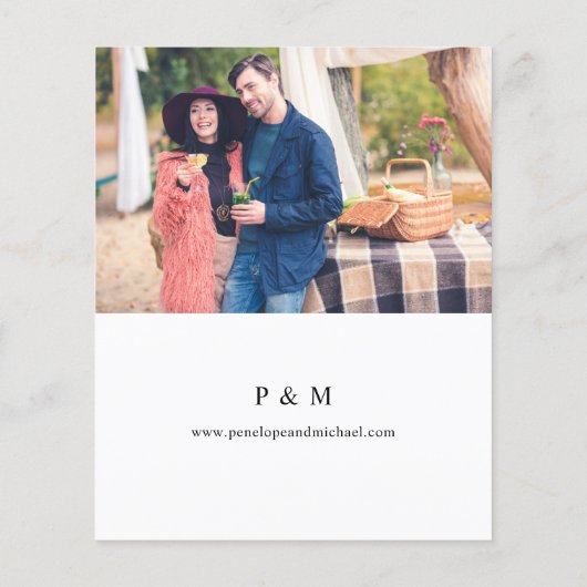 Budget Bourgogne & Roze Floral sparen de Datum Fot (Achterkant)