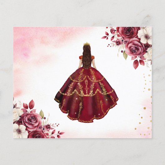 Budget Bourgogne Save the Date Verjaardag Quincean (Achterkant)