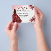 Budget Bourgogne Save the Date Verjaardag Quincean Flyer (Hand)