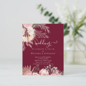 BUDGET Bourgogne Wijn Pampas Gras Tropisch Huwelij (Staand voorkant)