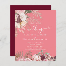 BUDGET Bourgogne Wine Pampas Grass Tropical Wedden