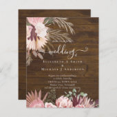 BUDGET Bourgogne Wine Pampas Grass Tropical Wedden (Voorkant / Achterkant)