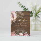 BUDGET Bourgogne Wine Pampas Grass Tropical Wedden (Staand voorkant)