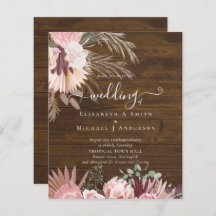 BUDGET Bourgogne Wine Pampas Grass Tropical Wedden