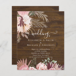 BUDGET Bourgogne Wine Pampas Grass Tropical Wedden