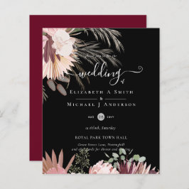 BUDGET Bourgogne Wine Pampas Grass Tropical Wedden