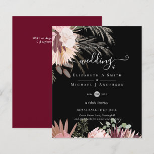 BUDGET Bourgogne Wine Pampas Grass Tropical Wedden