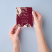 BUDGET Bourgogne Wine Pampas Grass Tropical Wedden Flyer (Hand)