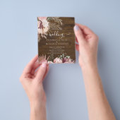 BUDGET Bourgogne Wine Pampas Grass Tropical Wedden Flyer (Hand)