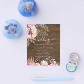 BUDGET Bourgogne Wine Pampas Grass Tropical Wedden Flyer (Enkel)