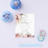 BUDGET Bourgogne Wine Pampas Grass Tropical Wedden Flyer (Enkel)