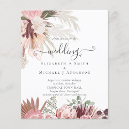 BUDGET Bourgogne Wine Pampas Grass Tropical Wedden Flyer