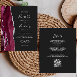 Budget Bourgogne Zilveren Agaat Donkere QR Code Hu