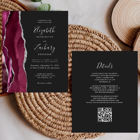 Budget Bourgogne Zilveren Agaat Donkere QR Code Hu