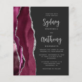 Budget Bourgogne Zilveren Agaat Kalligrafie Trouwe (Voorkant)