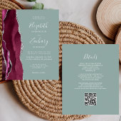 Budget Bourgogne Zilveren Agaat Sage QR Code Huwel