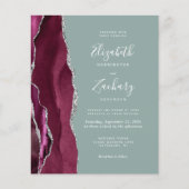 Budget Bourgogne Zilveren Agaat Sage QR Code Huwel (Voorkant)