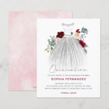 Budget Bourgogne Zilveren Glitter Jurk Quinceañera