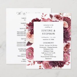 Budget Bourgondië & Blush Roze 8B Trouwceremonie