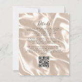 Budget Bourgondië Goud Agaat Zijde QR Code Trouwen (Achterkant)
