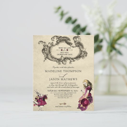 BUDGET Bourgondië Goud Alice in Wonderland Huwelij (Staand voorkant)