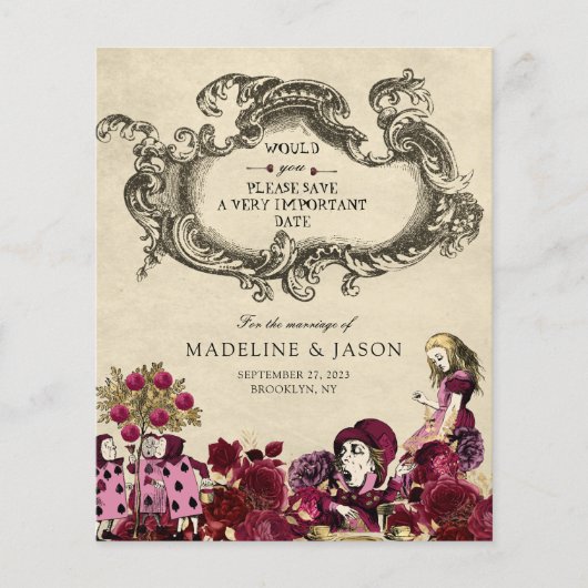 BUDGET Bourgondië Goud Alice in Wonderland Huwelij (Voorkant)