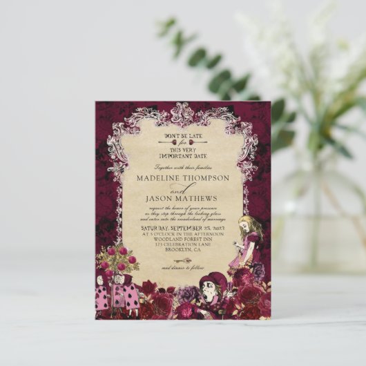 BUDGET Bourgondië Goud Alice in Wonderland Huwelij (Staand voorkant)