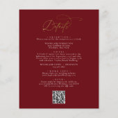 BUDGET Bourgondië Goud QR Code All in one Trouwen (Achterkant)