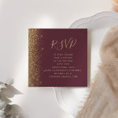 Budget Bourgondië Gouden Glitter Huwelijk QR Code  Informatiekaartje