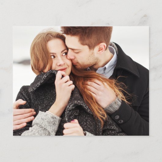 Budget Bourgondië Groene Foto's Trouw Uitnodiging (Achterkant)