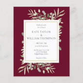 Budget Bourgondië Groene Planten Huwelijk (Voorkant)