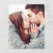 Budget Bourgondië Groene Trouwfoto Uitnodiging (Achterkant)