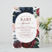 Budget Bourgondië Navy Blauwe Bloemenkinderfeestje (Staand voorkant)