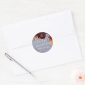Budget Bourgondië Oranje Herfst Bloemige Bruiloft Ronde Sticker (Envelop)