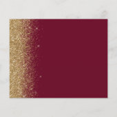 Budget Bourgondië Rood Goud Glitters Opslag Datum (Achterkant)