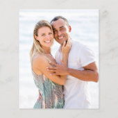 Budget Bourgondië Script Foto Trouw Uitnodiging (Achterkant)