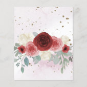 Budget Bourgondië Tan Prinses Sweet 16 Invite (Achterkant)